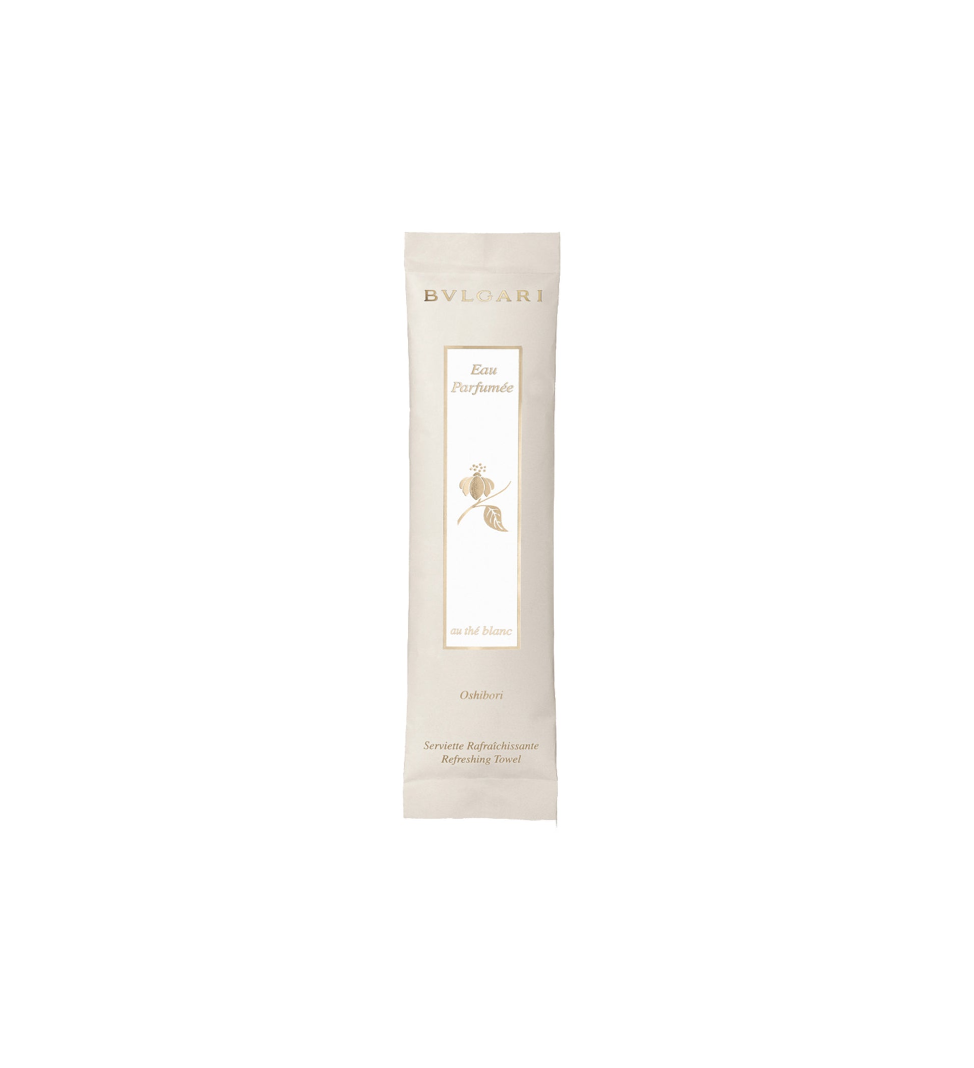 Vlhký osvěžující ručník pro hosty Bvlgari White Tea