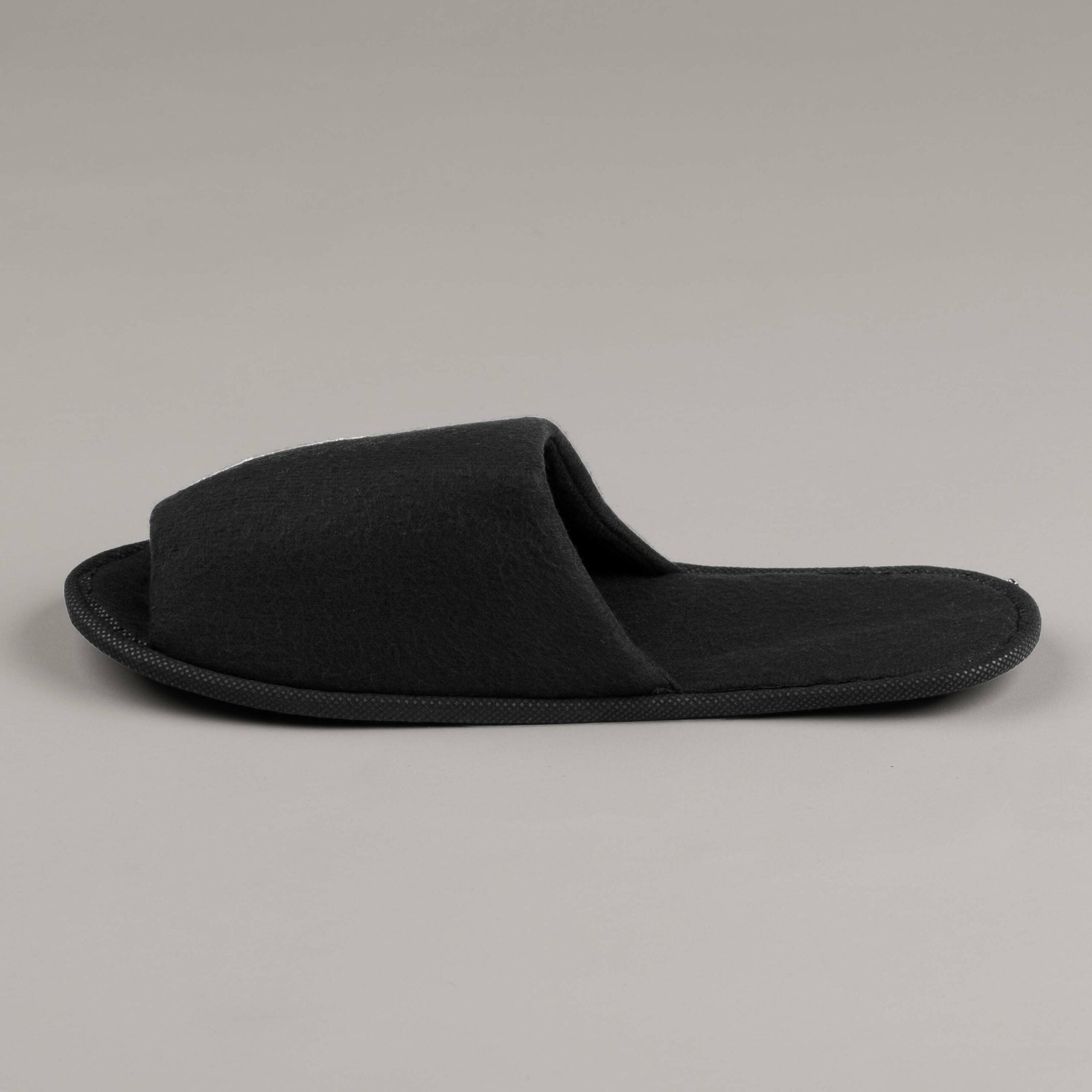 Basic Open-Toe Hotel Slippers, 30 cm, Black