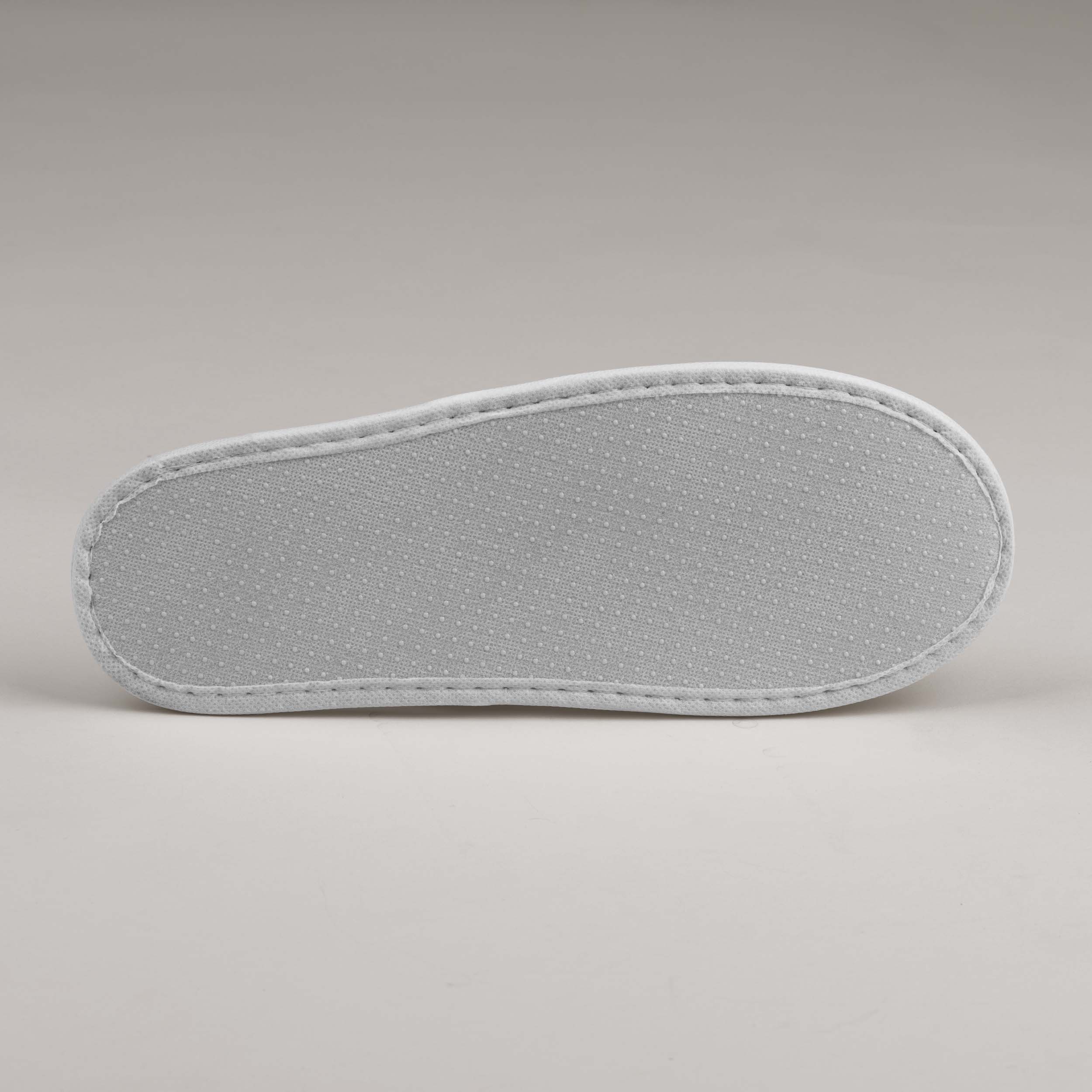 Poly Terry Hotel Slippers, 32 cm, White, Closed-Toe