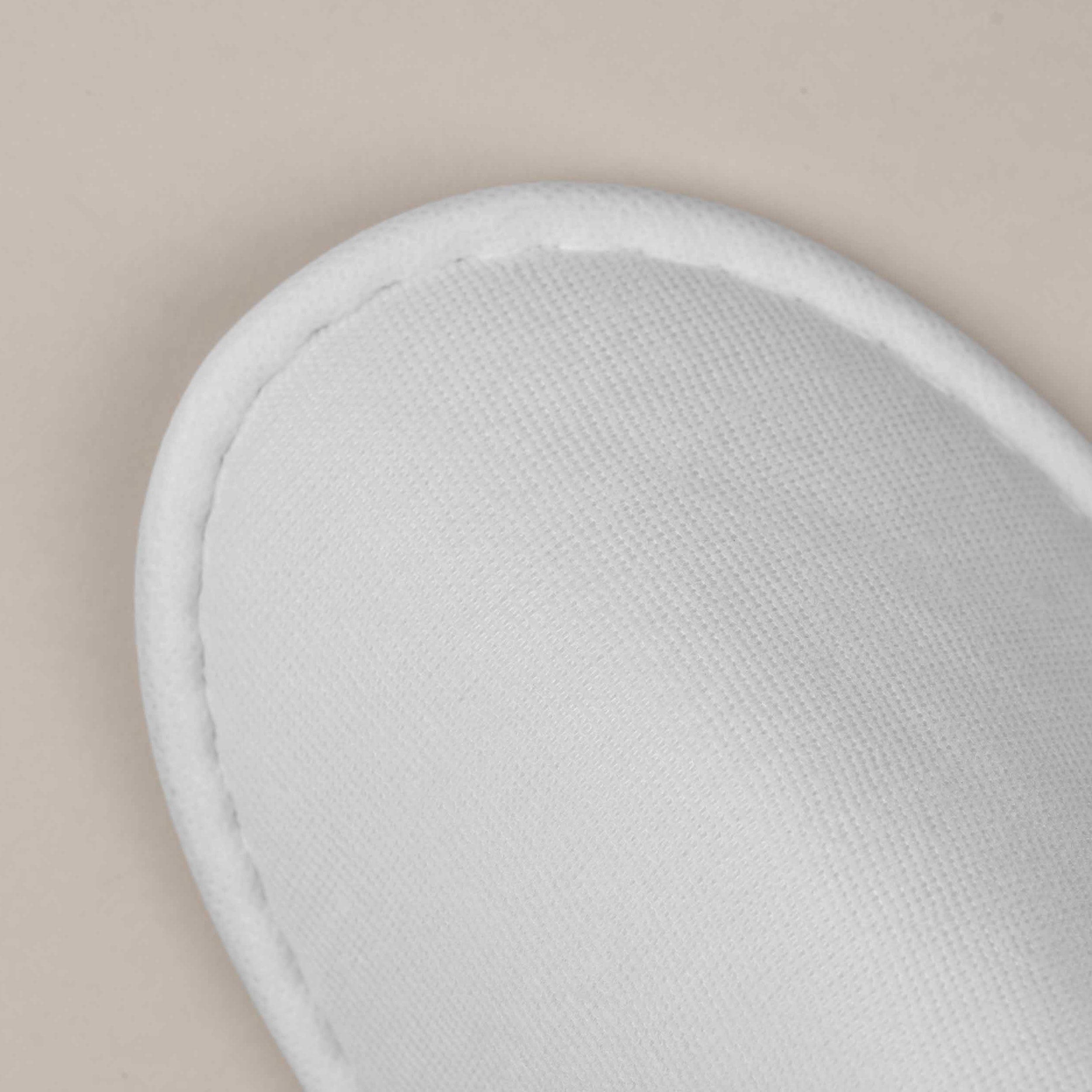Poly Terry Hotel Slippers, 32 cm, White, Closed-Toe