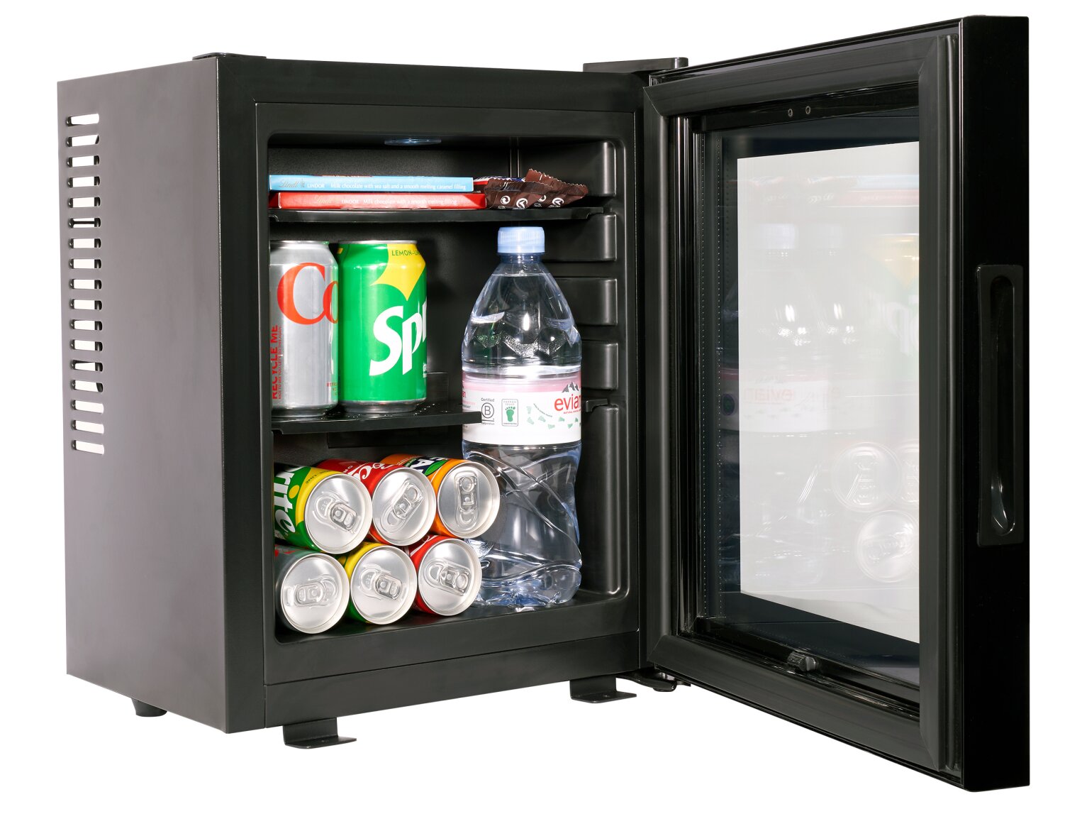 Corby Eton-E Mini-Bar with Glass Doors, Black