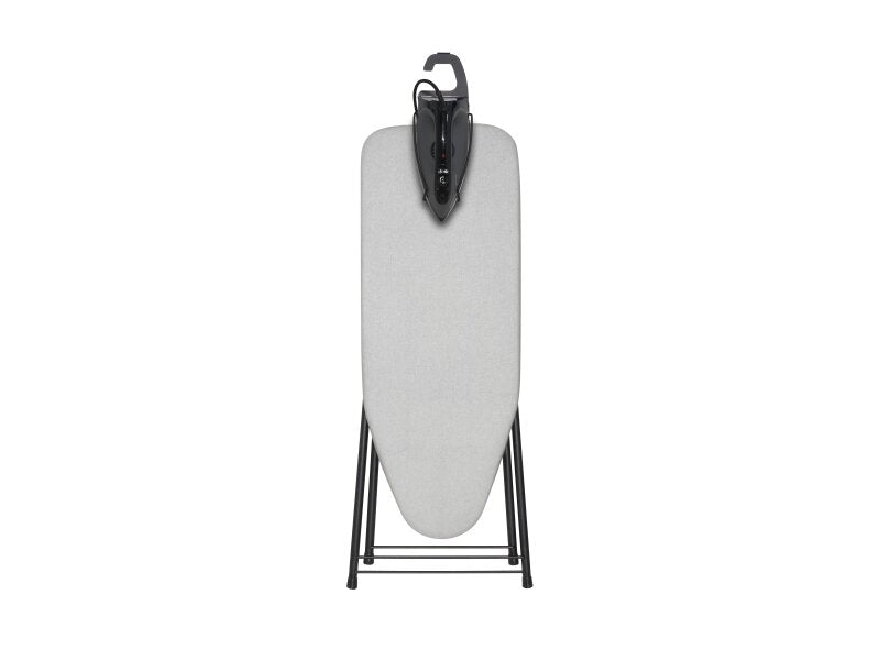 Corby Berkshire Ironing Center, 1200 W, black steam iron, light gray cover