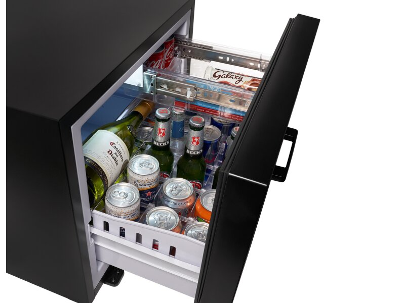 Corby Henley 45L Drawer-Style Mini-Bar, Black