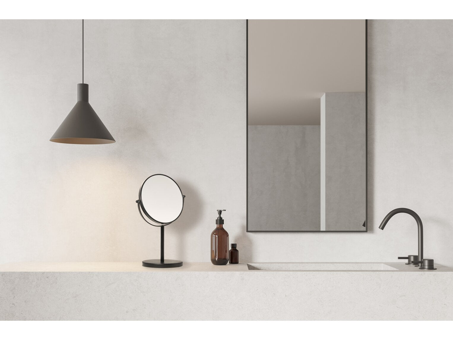 Corby Winchester Mirror, Freestanding - Black
