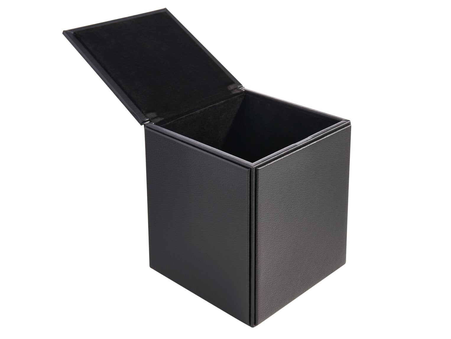 Corby Highland Square Tissue Holder, Black PU Leather