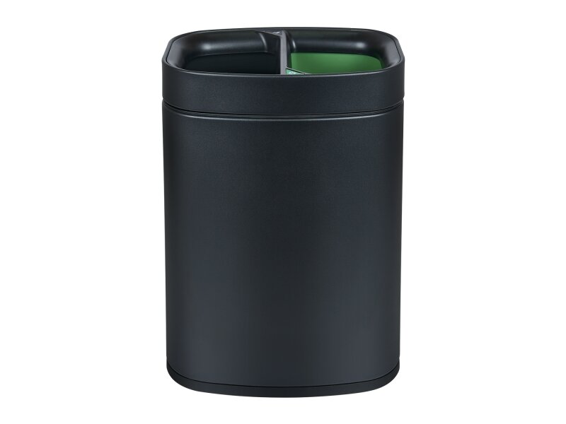 Corby Newport Recycling Bin, 2 Compartments, Black