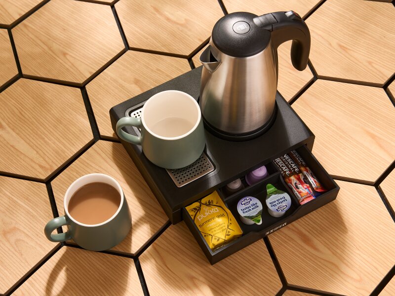 Corby Kensington Tray with Compartment - Black