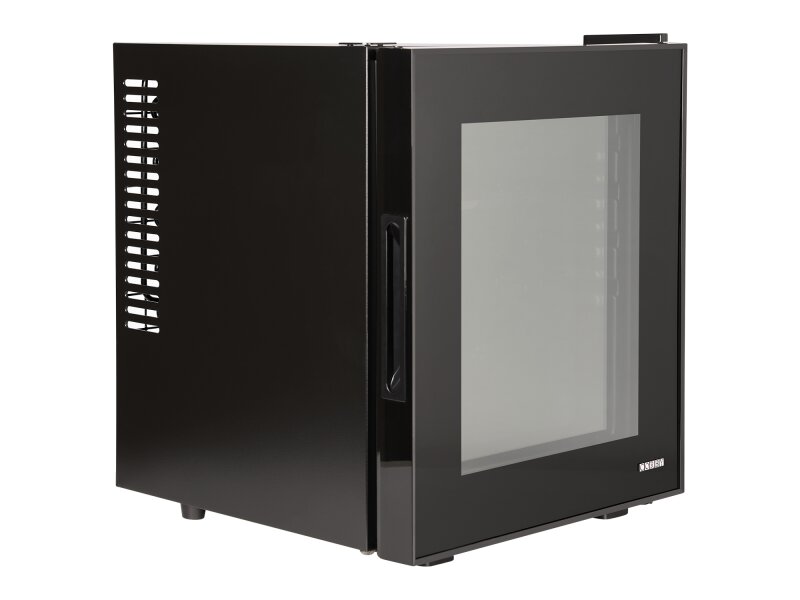 Minibar Corby Eton 20L se skleněnými dvířky, černý s černým interiérem