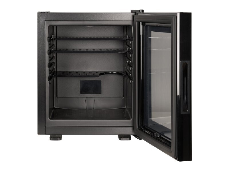 Corby Eton 20L Minibar with Glass Door, Black with Black Interior