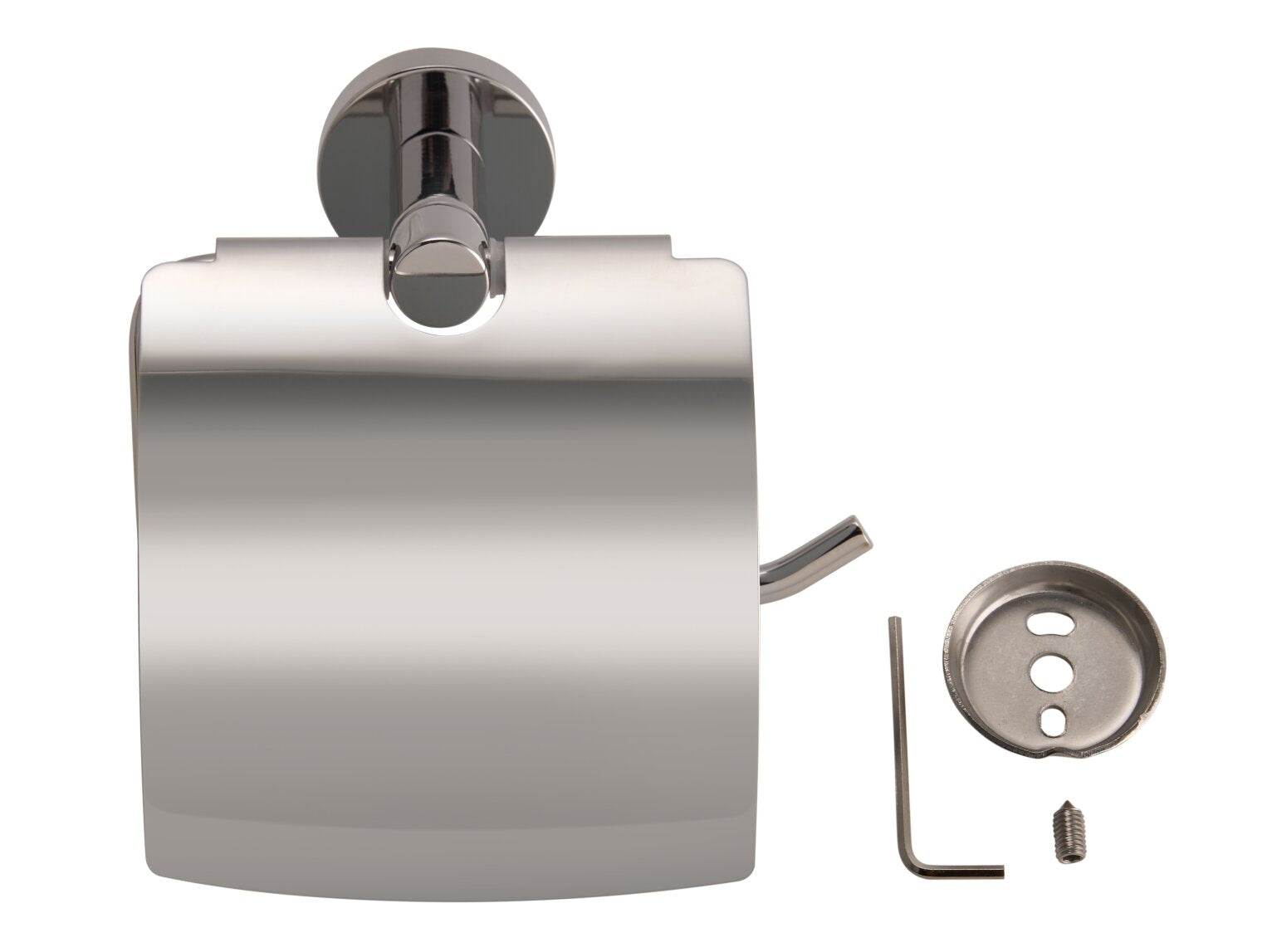 Corby Harrogate Toilet Paper Holder with Cover - Polished Steel