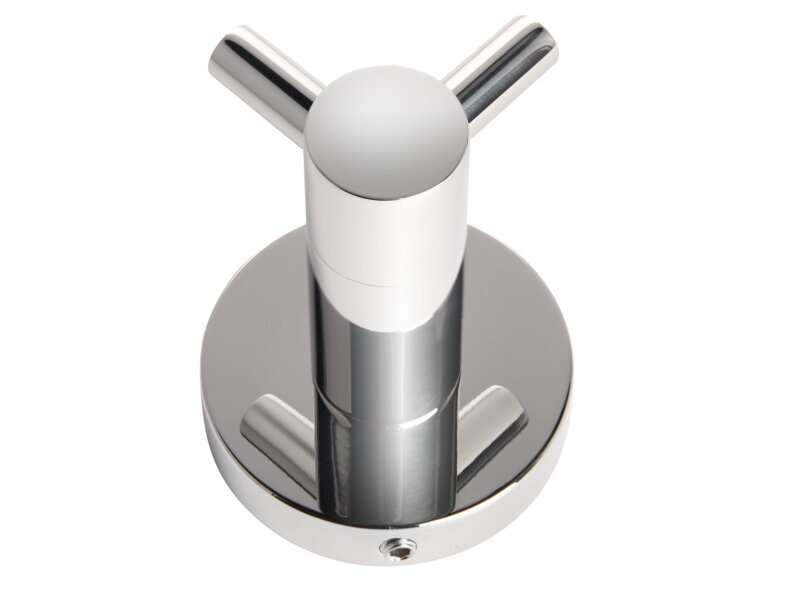 Corby Harrogate Double Clothes Hook - Polished Steel