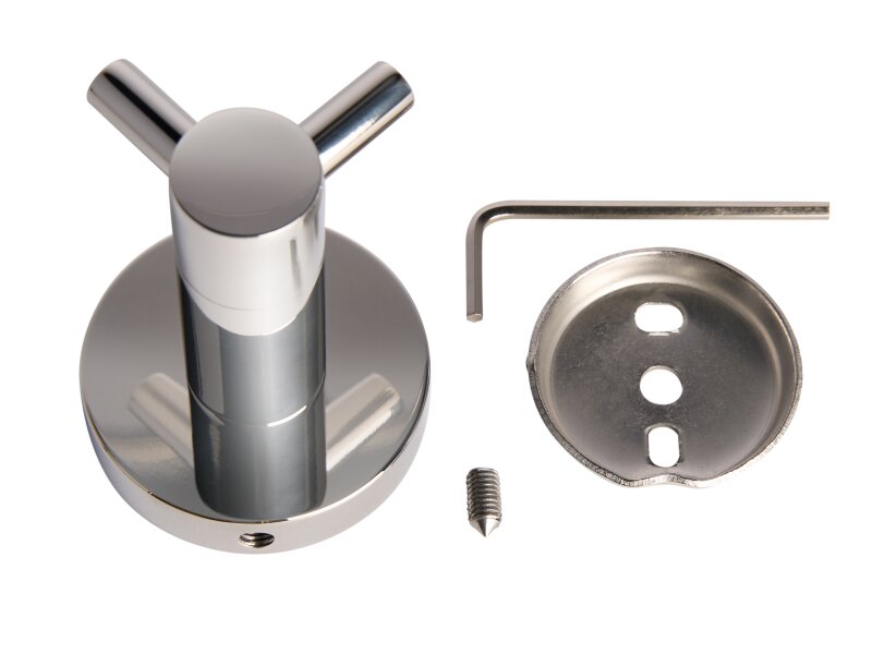 Corby Harrogate Double Clothes Hook - Polished Steel