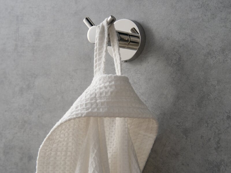 Corby Harrogate Double Clothes Hook - Polished Steel