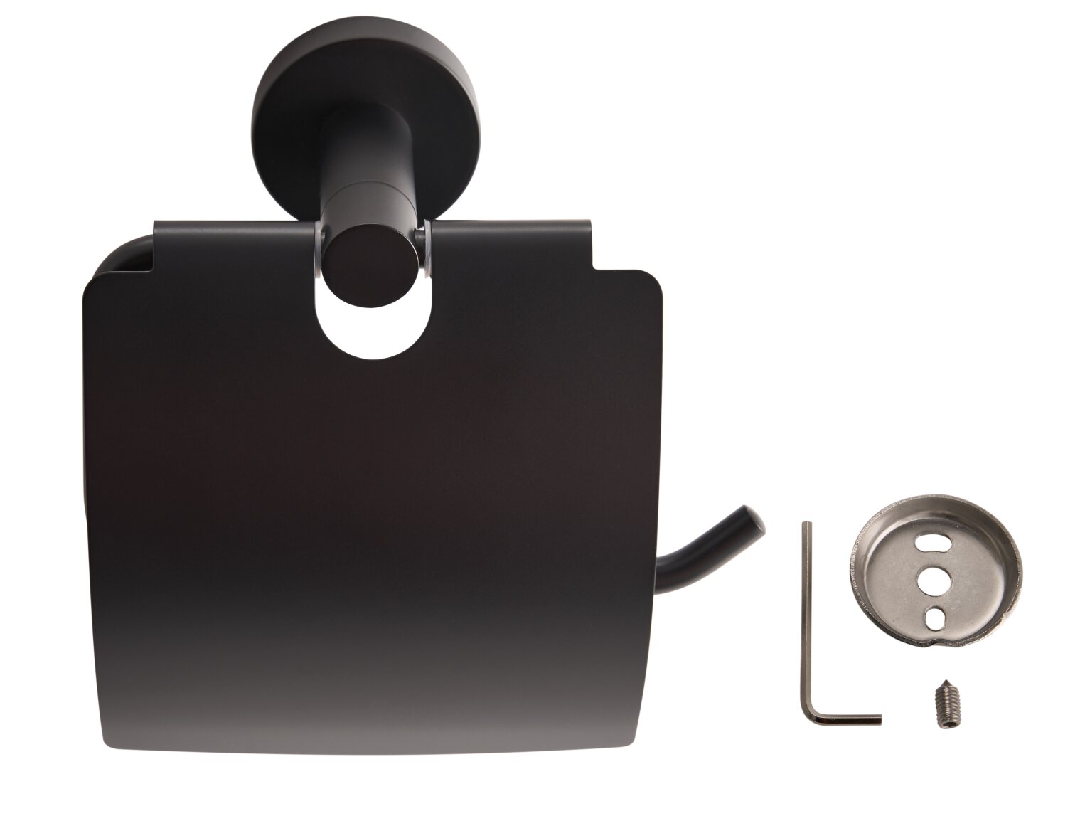 Corby Harrogate Toilet Paper Holder with Cover - Black