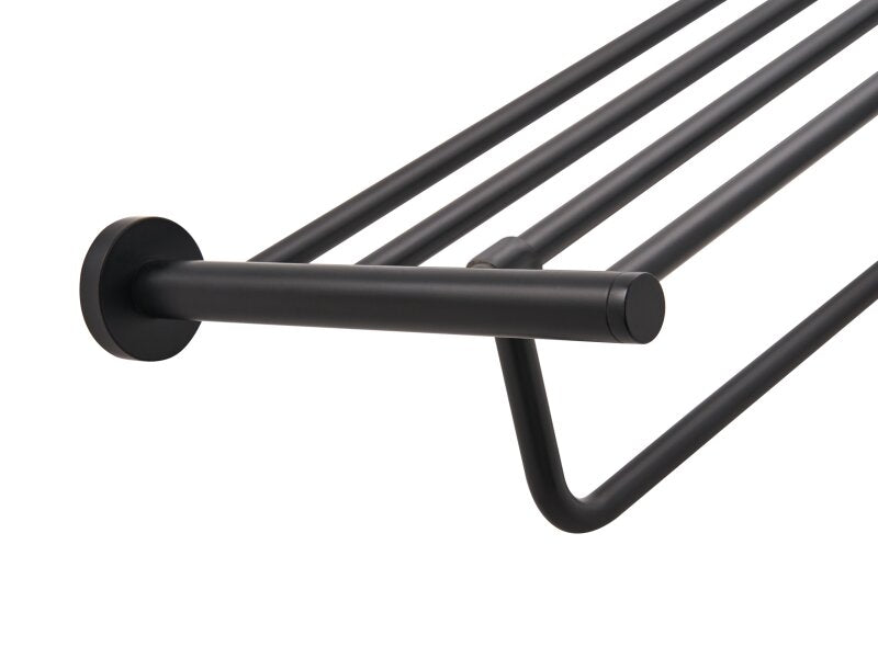 Corby Harrogate Towel Rack with Shelf - Black