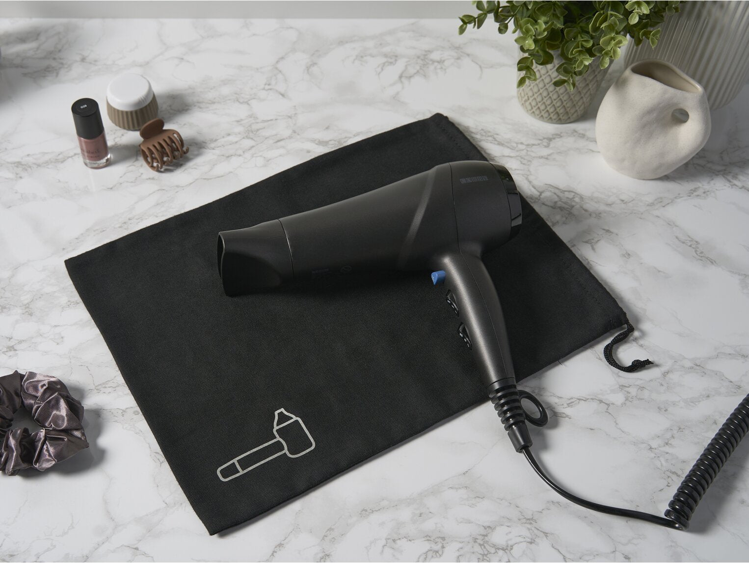 Corby Hair Dryer Pouch - Black