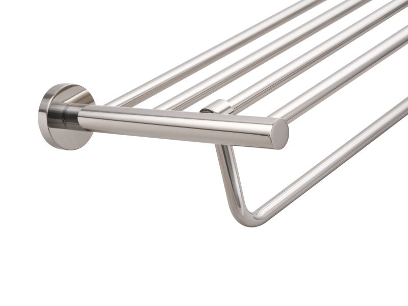 Corby Harrogate Towel Rack with Shelf - Polished Steel