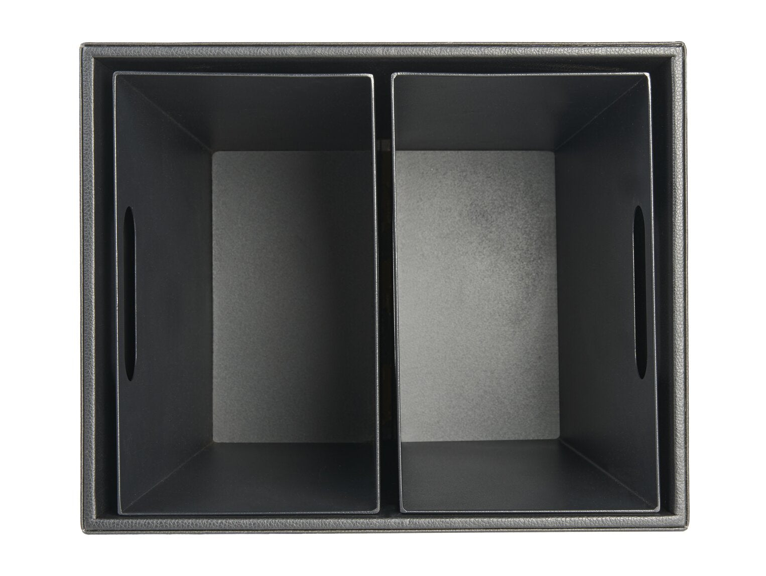 Corby Highland Double Recycling Bin in PU Leather - Black