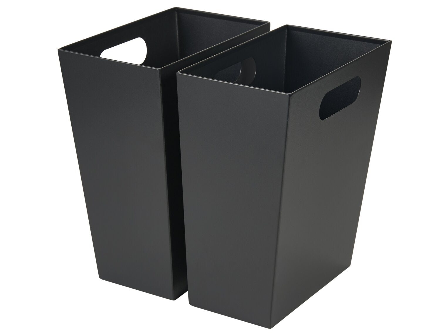 Corby Highland Double Recycling Bin in PU Leather - Black