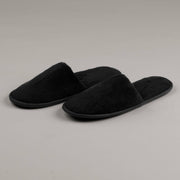 Coral Fleece 30cm Black Hotel Slippers