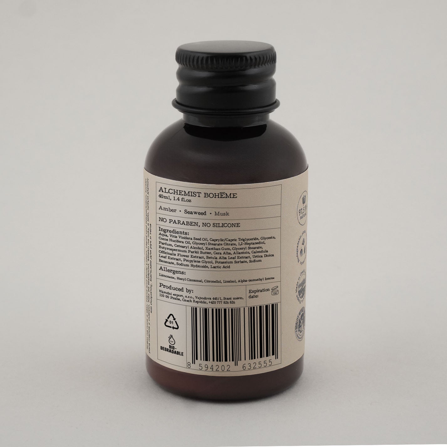 Alchemist Bohéme Perfume No. 3 Natural Hand and Body Cream - 40 ml