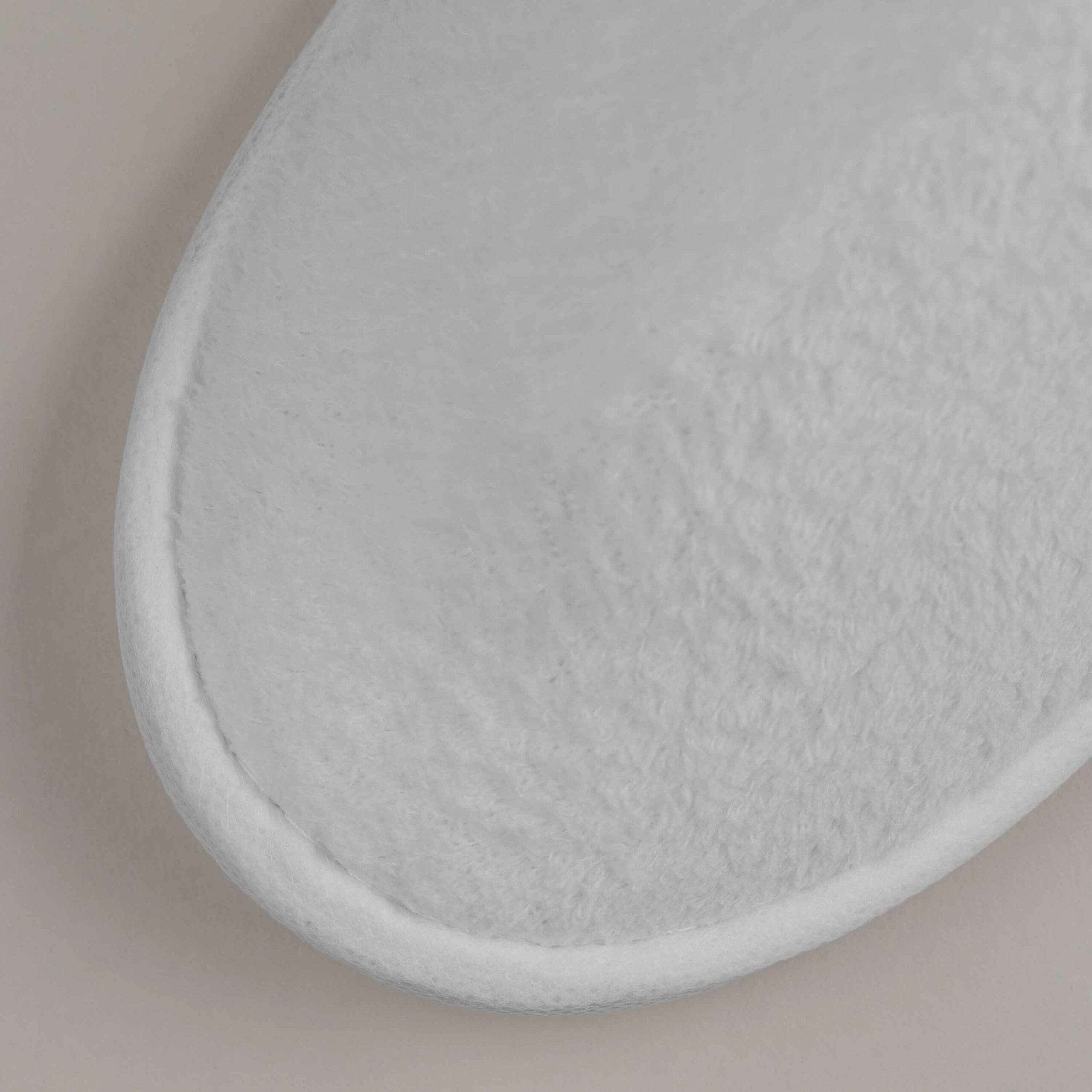 Coral Fleece Hotel Slippers, 30 cm, White