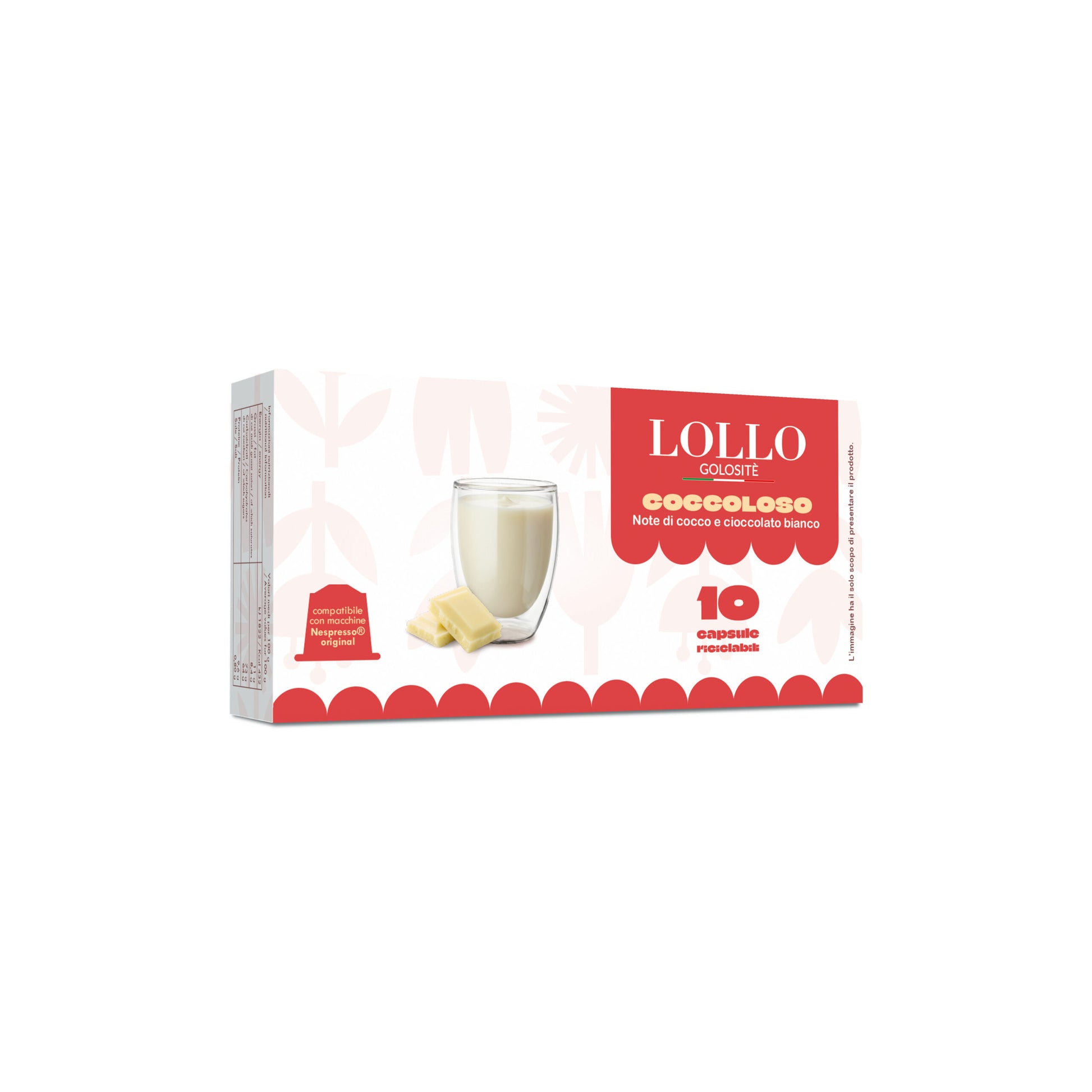 LolloCaffé Coccoloso – kokos a bílá čokoláda, kapsle do Nespresso®