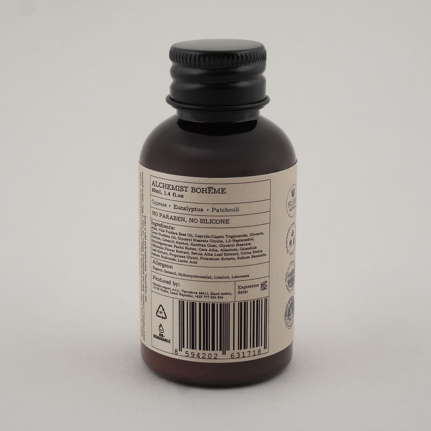 Alchemist Bohéme Perfume No. 2 Natural Hand and Body Cream - 40 ml
