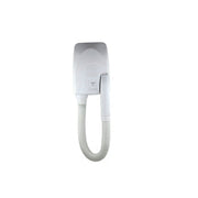 Wall-mounted hotel hair dryer with a flexible hose