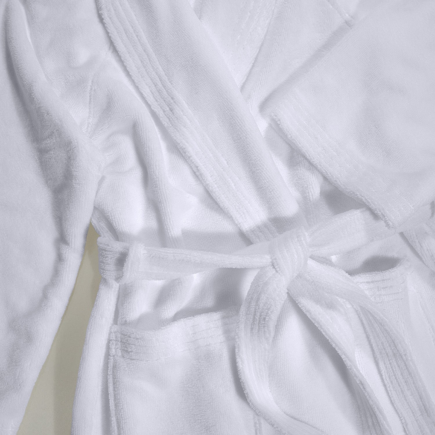 White Teddy Bathrobe with Collar