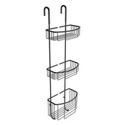 Three-tier black wall shelf