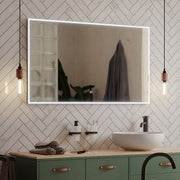 Black LED mirror (1000x700) with two touch sensors