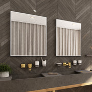 Black LED mirror, 600x800, with two touch sensors