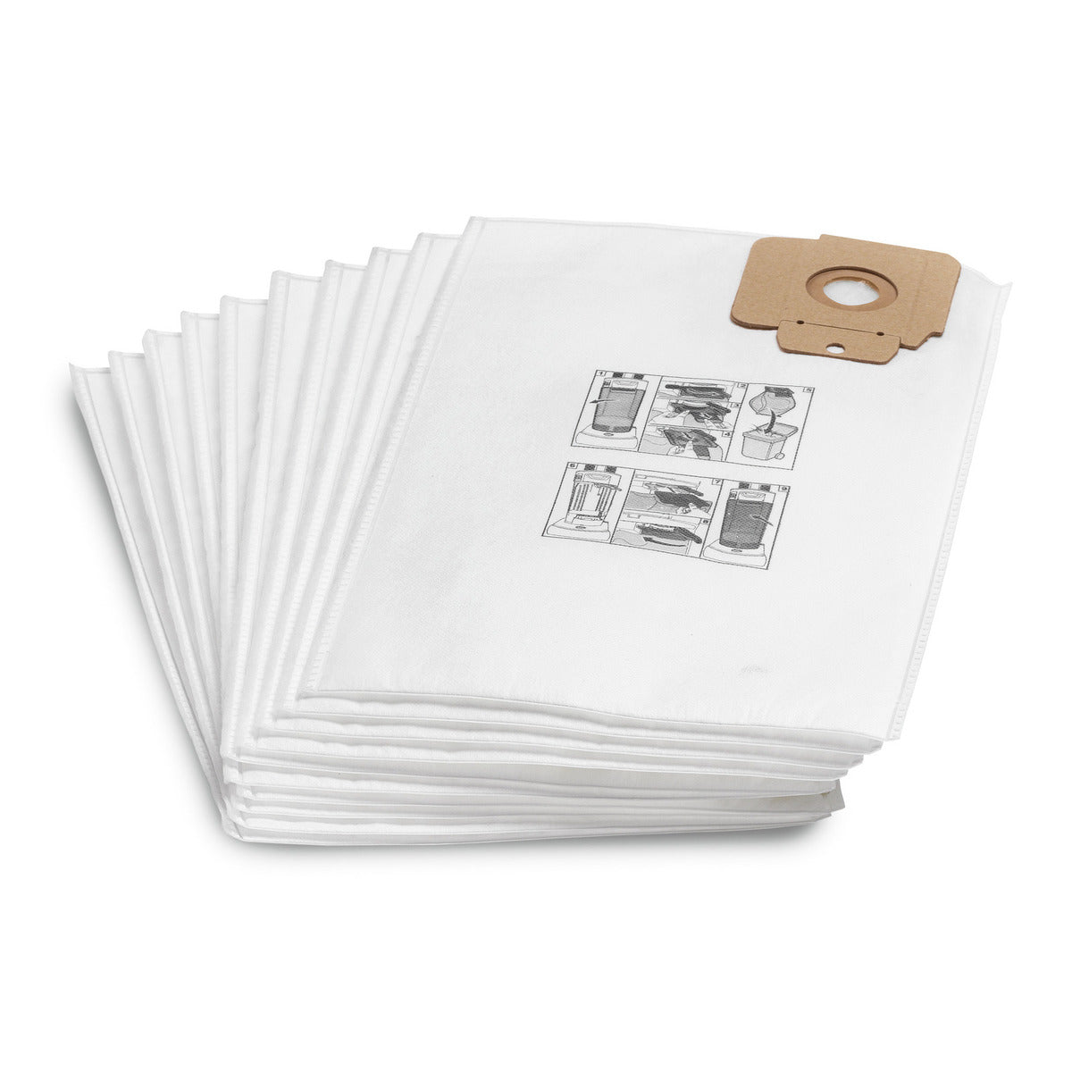 KÄRCHER - Vliesové filtrační sáčky, 10 ks, CV 30, CV 38, CV 48, 10 Kusy, CV 30/1, CV 38/1, CV 38/2, CV 48/2
