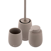 Dispenser, cup, toilet brush