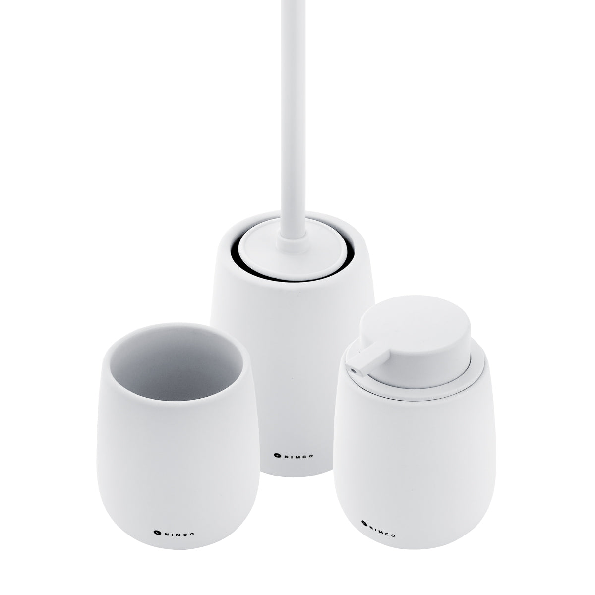 Dispenser, cup, toilet brush