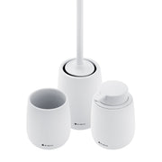 Dispenser, cup, toilet brush