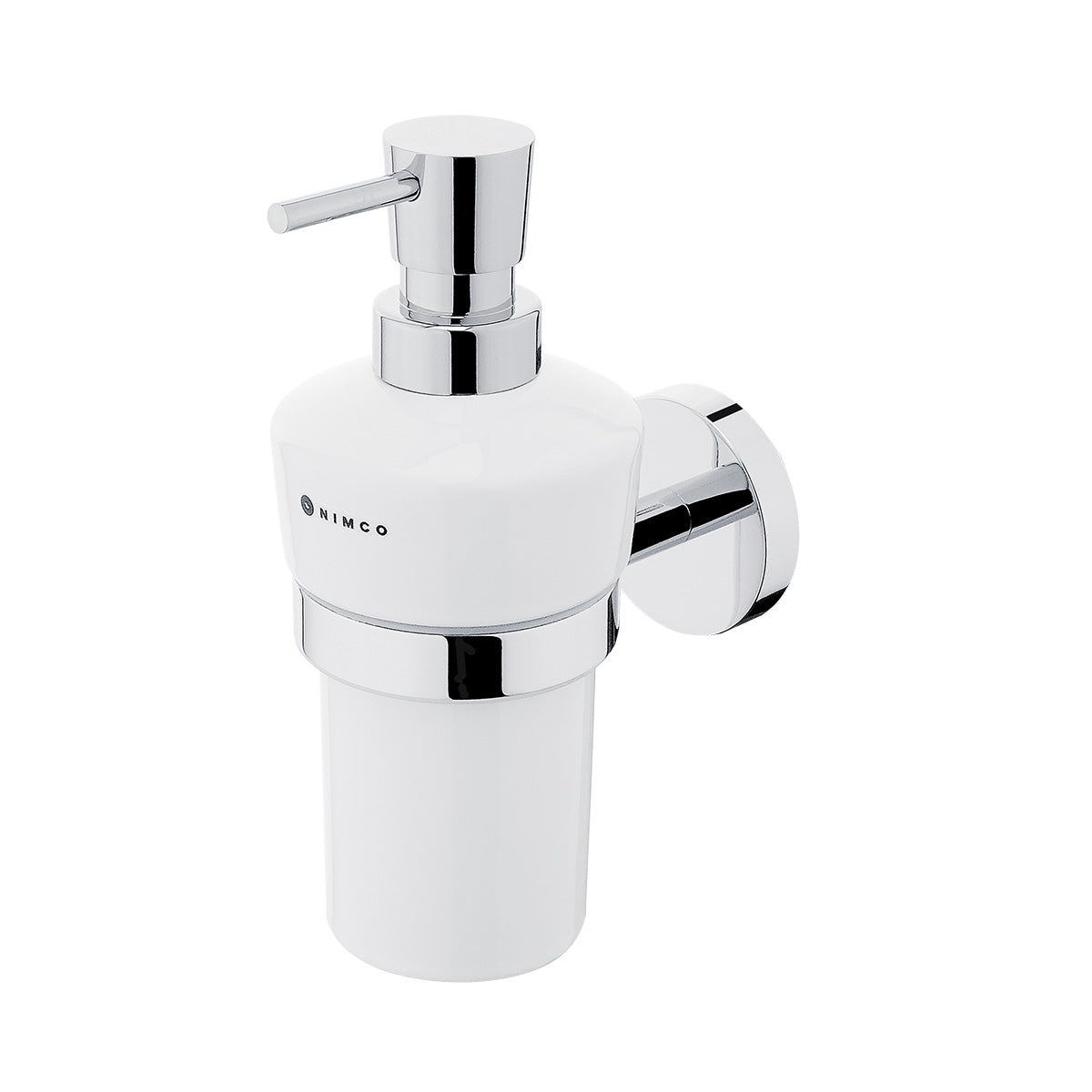 Ceramic liquid soap dispenser with brass pump