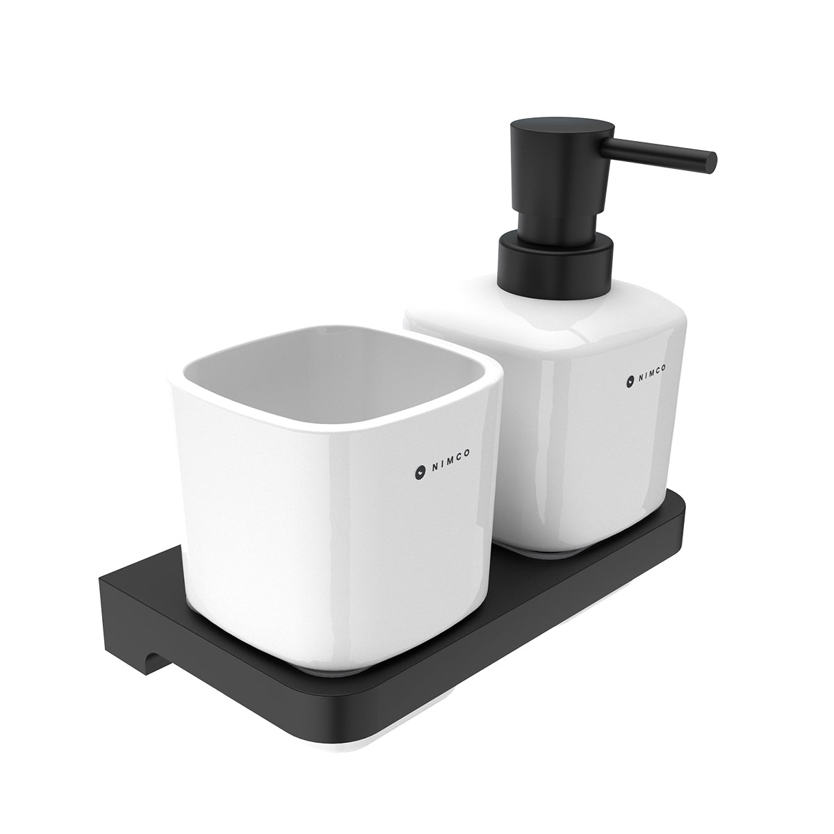 Dispenser with a toothbrush holder