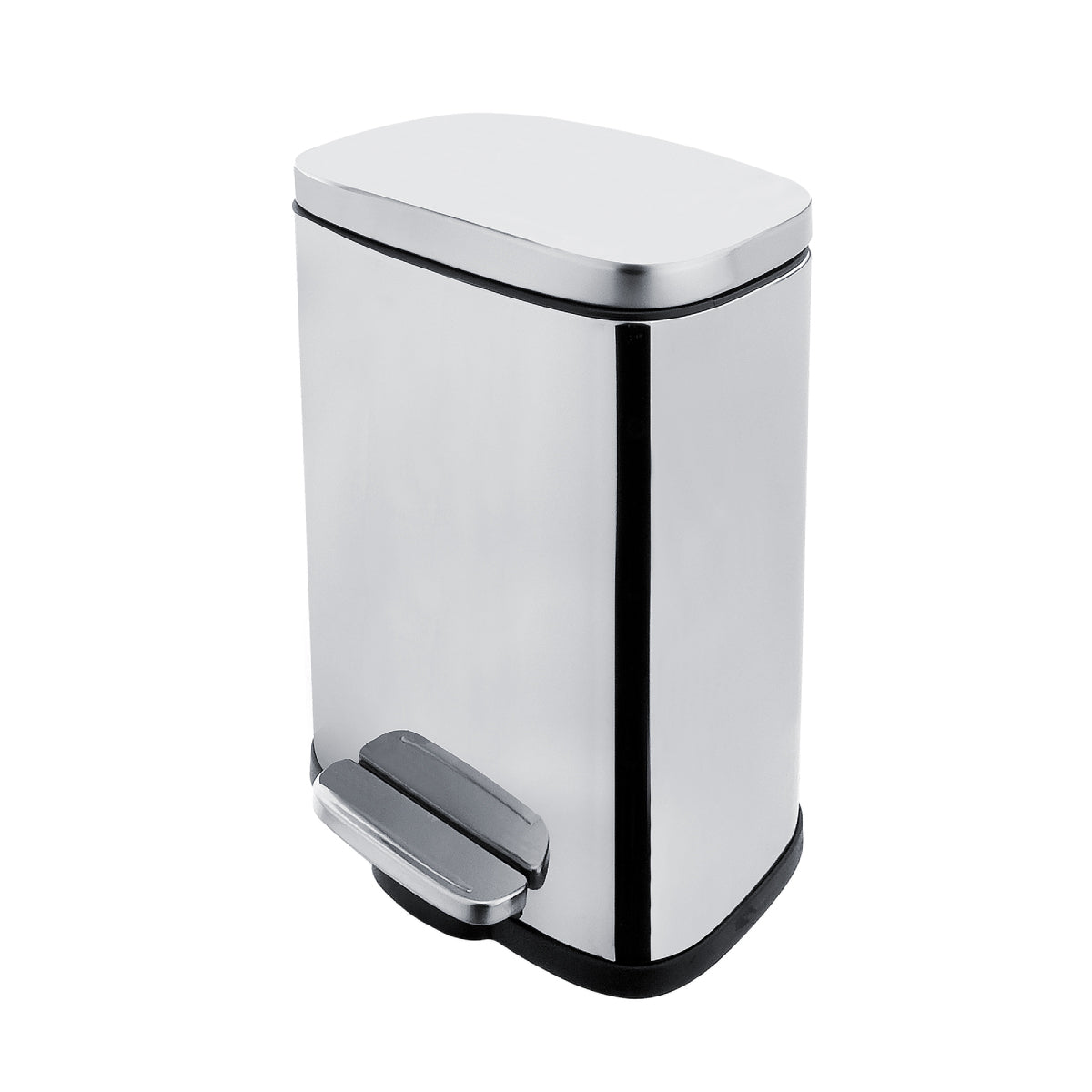 5-liter trash can, polished stainless steel