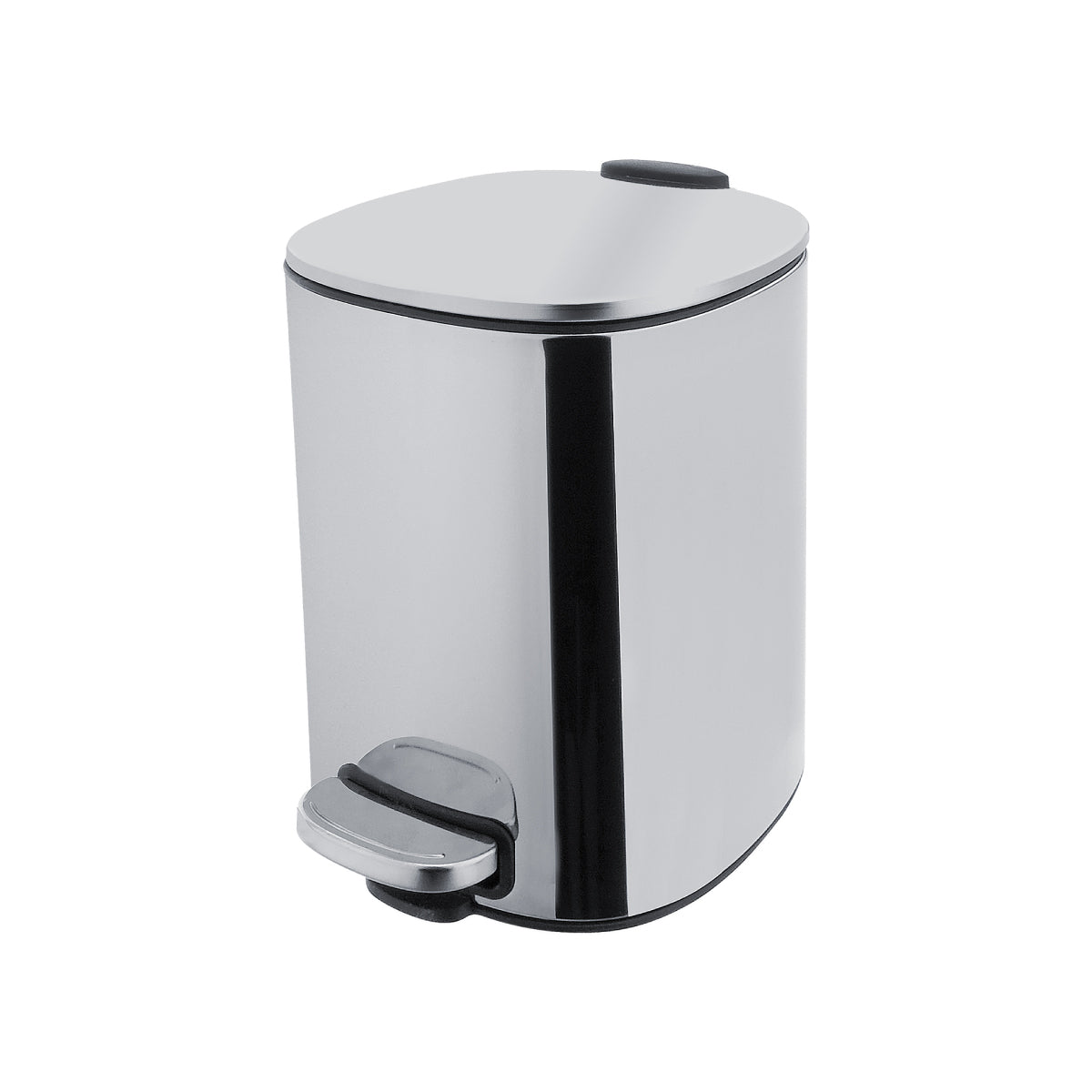 5-liter trash can, polished stainless steel