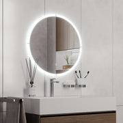 Round LED mirror, 800 mm diameter, with two touch sensors