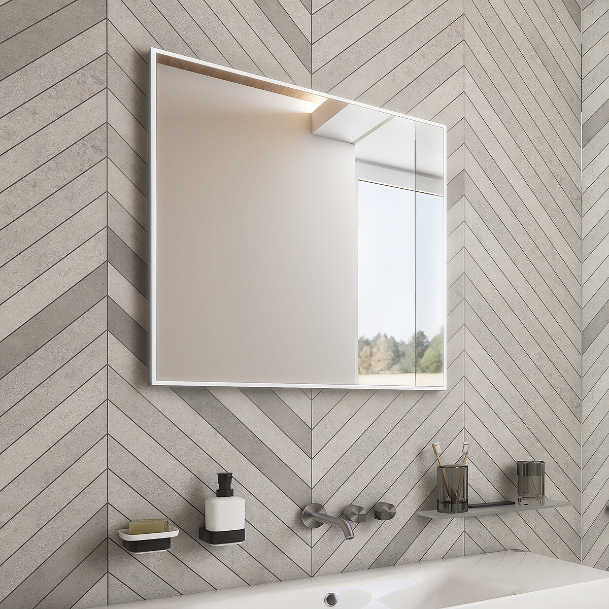 700x700-as LED-es tükör két érintésérzékelővel
