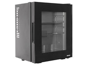 Minibar Corby Eton-E se skleněnými dveřmi, černý