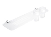 Shelves and toothbrush holders