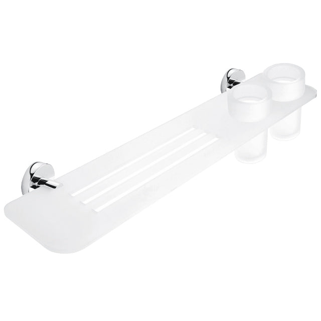 Shelf with toothbrush holders