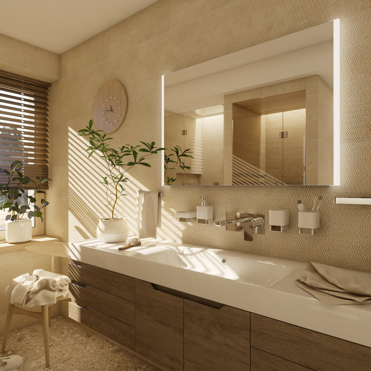 1000x700-as LED-es tükör