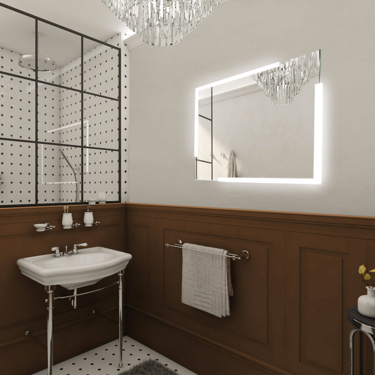 600x800-as LED-es tükör