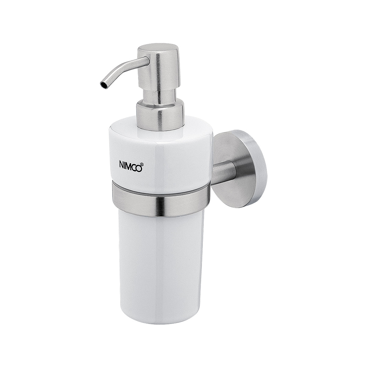 Liquid soap dispenser, brushed stainless steel pump