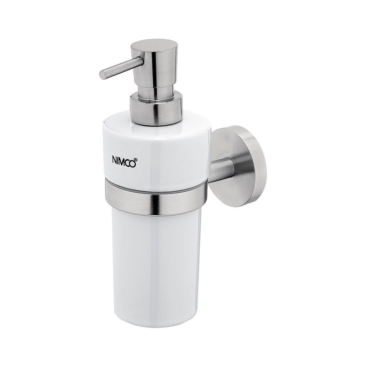 Liquid soap dispenser, brushed stainless steel pump